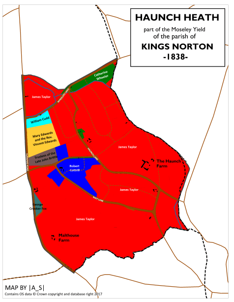 Haunch Heath - Land Ownership 1838