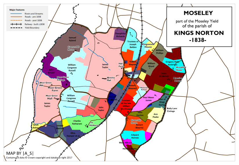 Moseley - Land Ownership 1838