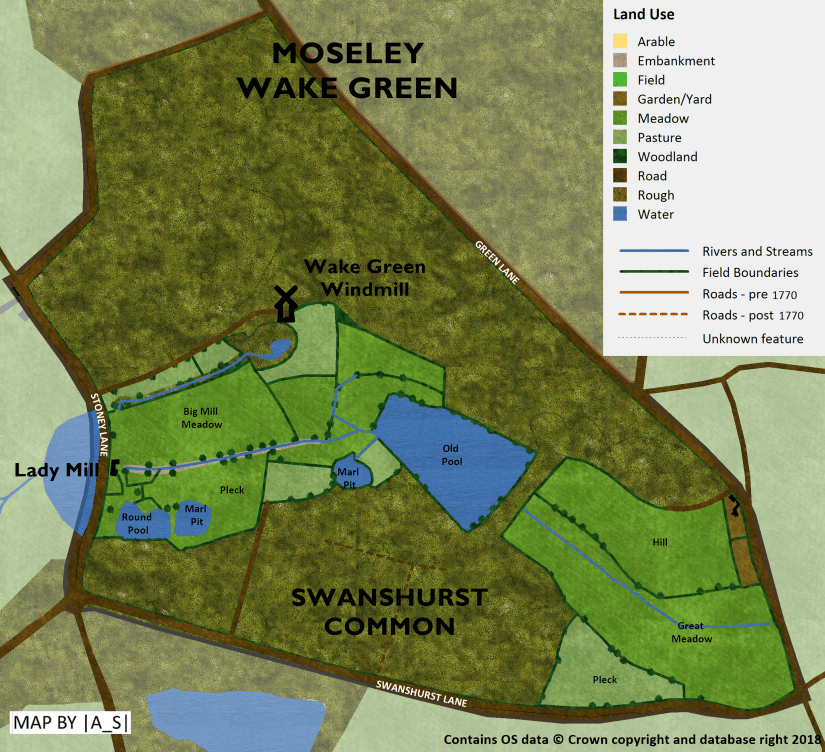 Moseley Bog circa 1770