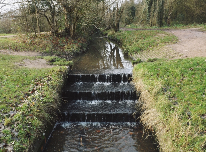 Three-step Weir along the Bourn Brook