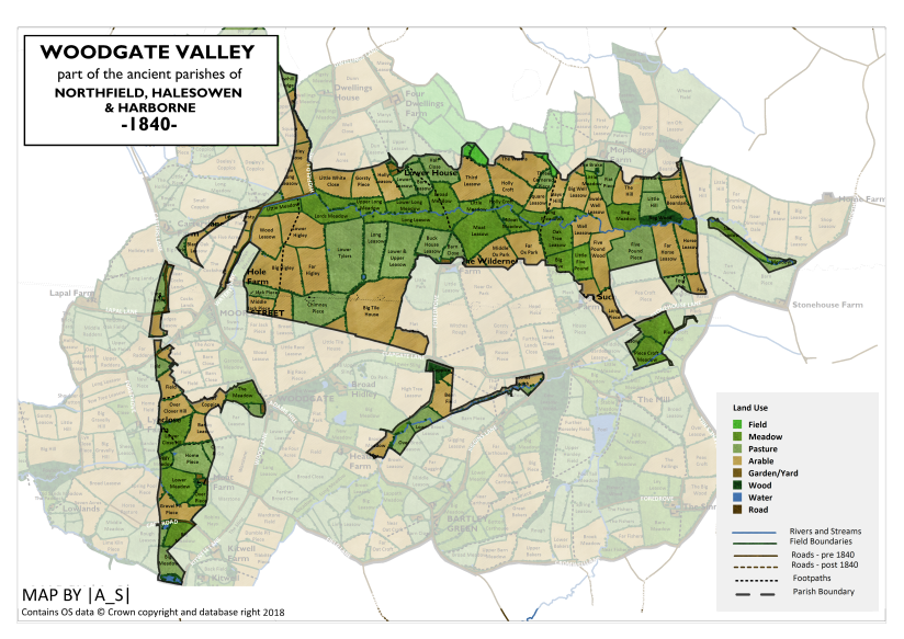 Woodgate Valley - Land Use 1840