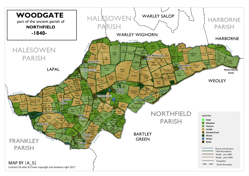Woodgate - Land Use and Field Names in 1840